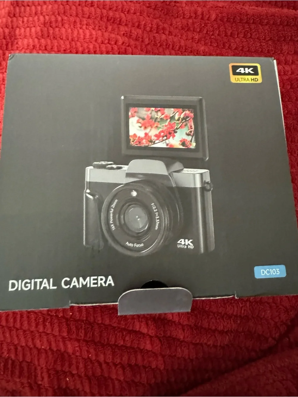 4K Ultra HD Digital Camera with Flip Screen - Black New